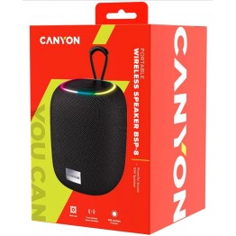 Boxa portabila Canyon BSP-8, Bluetooth 5.2, Putere RMS 10W, Negru